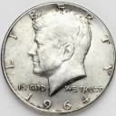 1/2 Dolara Half Dollar SREBRO 1964 Kennedy