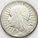 5 zł złotych Głowa kobiety znak ZN 1933 stan 3+/3