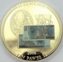 Medal Jan Paweł II / Banknot 50 zł 2006, stan L/L-