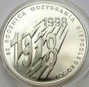 10 zł złotych 1998 R. Odzyskania Niepodległości sL