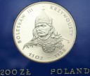 200 zł złotych 1982 Bolesław Krzywousty, stan L