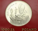 1000 zł złotych 1982 Jan Paweł II PRÓBA Ag stan L-