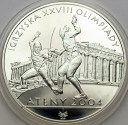 10 zł złotych 2004 Igrzyska Ateny Szermierka, st.L