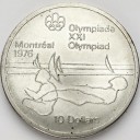 10 dolarów 1975 XXI Olimpiada Montreal SREBRO nr 2