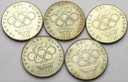LOT 5 x 200 zł 1976 OLIMPIADA INWESTYCJA SREBRO