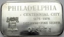 1 oz uncja srebra,sztabka, srebro 999 Philadelphia