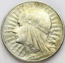 10 zł złotych Głowa kobiety 1933 ze znakiem st 2