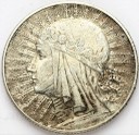 5 zł złotych Głowa kobiety znak ZN 1933 stan 3+