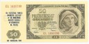 50 zł Pięćdziesiąt Złotych 1948 z nadrukiem, st.1-
