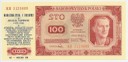 100 zł Sto Złotych 1948 z nadrukiem, st.1-