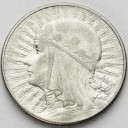 5 zł złotych Głowa kobiety znak ZN 1933 stan 3+