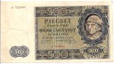500 zł Pięćset Złotych 1940 seria A Góral, stan 3