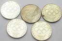 LOT 5 x 200 zł 1976 OLIMPIADA INWESTYCJA SREBRO