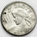 1 zł złoty 1925 Kobieta i kłosy, żniwiarka, kropka