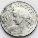 2 zł złote 1925 Kobieta i kłosy, żniwiarka stan 3