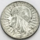 5 zł złotych Głowa kobiety znak ZN 1933 stan 3+