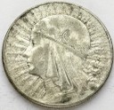 10 zł złotych Głowa kobiety 1932 ze znakiem stan 3