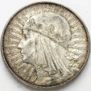 10 zł złotych Głowa kobiety 1933 ze znakiem st 3+