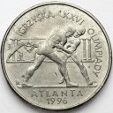 2 zł, złote 1995, Atlanta Zapasy, stan 2