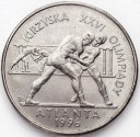 2 zł, złote 1995, Atlanta Zapasy, stan 1-