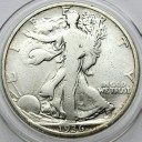 1/2 Dolara Half Dollar SREBRO 1936 Bogini Wolności