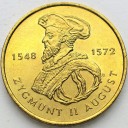 2 zł, złote 1996 Zygmunt II August stan 1-/1