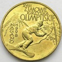 2 zł, złote 1998 Zimowe Igrzyska Nagano stan 1-