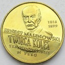 2 zł, złote 1999 Ernest Malinowski Peru, stan 1