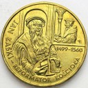 2 zł, złote 1999 Jan Łaski Reformator, stan 1-