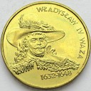 2 zł, złote 1999 Władysław IV Waza, stan 1-/1