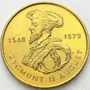 2 zł, złote 1996 Zygmunt II August stan 1