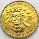 2 zł, złote 1998 Adam Mickiewicz stan 1
