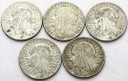 LOT 5 x 5 zł Głowa kobiety, INWESTYCJA AG SREBRO