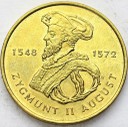 2 zł, złote 1996 Zygmunt II August stan 1-