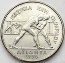 2 zł, złote 1995, Atlanta Zapasy, stan 2/1-