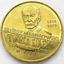 2 zł, złote 1999 Ernest Malinowski Peru, stan 1-