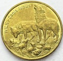 2 zł, złote 1999 Wilk Wilki, stan 1-