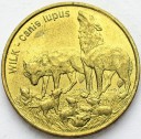 2 zł, złote 1999 Wilk Wilki, stan 2