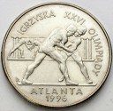 2 zł, złote 1995, Atlanta Zapasy, stan 1-