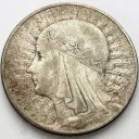 10 zł złotych Głowa kobiety 1933 ze znakiem st 3