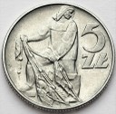 5 zł Rybak, pięć złotych z Rybakiem 1960, stan 1-