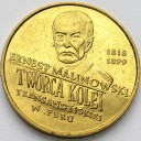 2 zł, złote 1999 Ernest Malinowski Peru, stan 1-