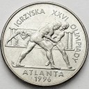 2 zł, złote 1995, Atlanta Zapasy, stan 1-