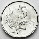 5 gr 1958, pięć groszy 1958, stan 1