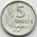 5 gr 1959, pięć groszy 1959, stan 1