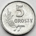 5 gr 1960, pięć groszy 1960, stan 1/1-