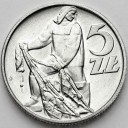 Rybak 5 zł, pięć złotych 1959 z Rybakiem, stan 1
