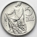 Rybak 5 zł, pięć złotych 1960 z Rybakiem stan 1-/1