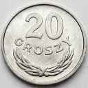 20 gr 1949, dwadzieścia groszy, ALUMINIUM, stan 1