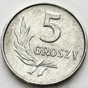 5 gr 1968, pięć groszy 1968 r., stan 1